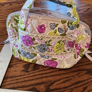 Vera Bradley Floral Quilted Bag - Pink, Gray, Green
